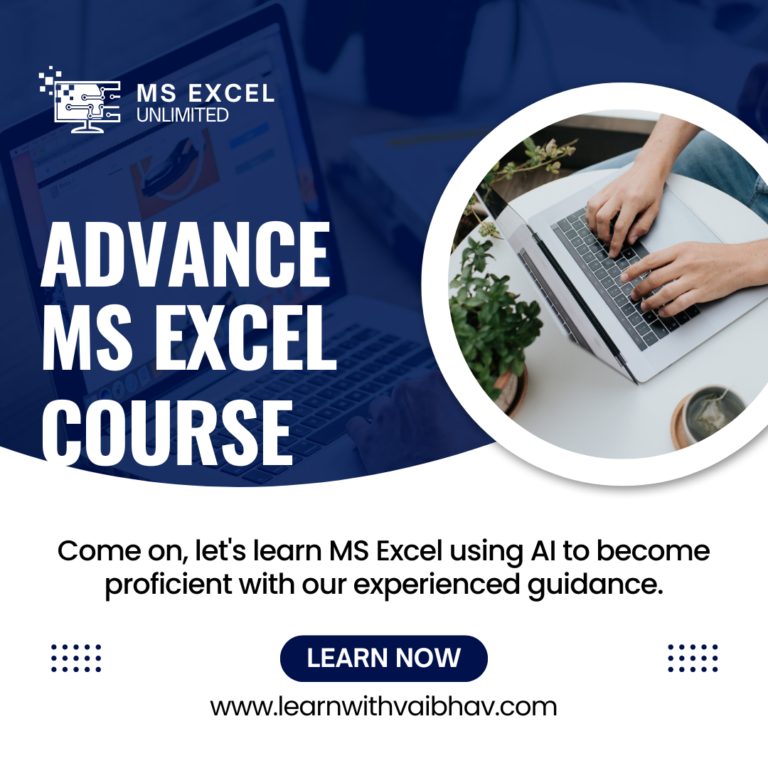 Advance MS Excel Course